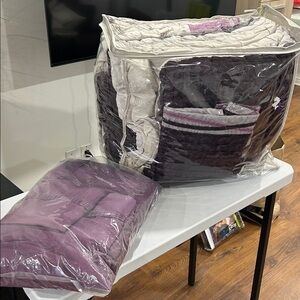 Duvet Set Double Bed Purple